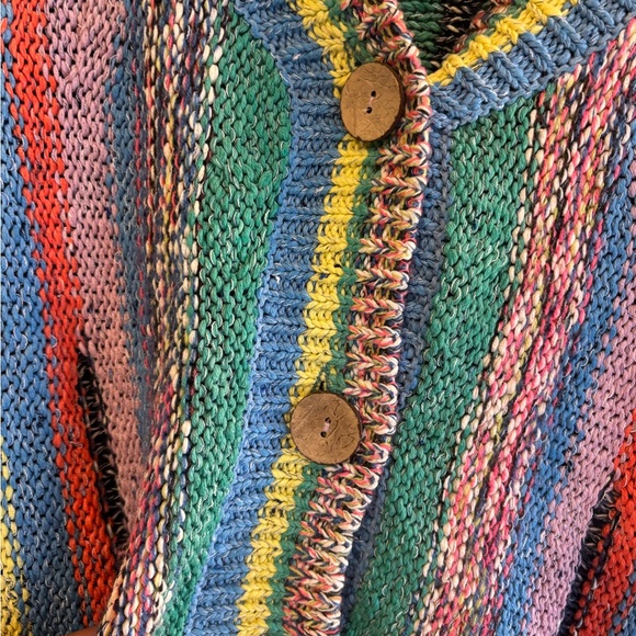 Anthropologie Pilcro Fringed Cropped Cardigan Sweater multicolor - Picture 6 of 15
